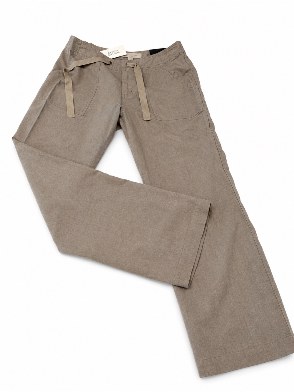 Banana Republic Ryan Fit Linen Blend Wide Leg Pants Size 6